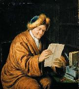An Old Man Reading MIERIS, Willem van